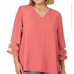 Jessica London Salmon top